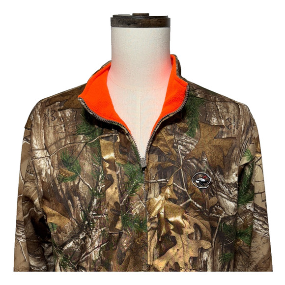 Red Head Realtree Jacket Mens Large Brown Orange Camo Reversible Full Zip - Picture 6 of 12